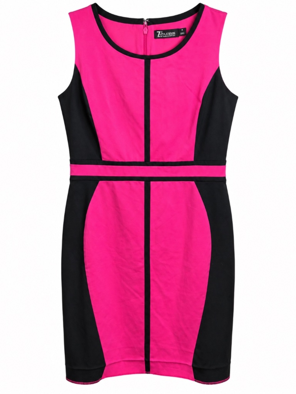 💸 BARGAIN BIN 💸 - New York & Company Pink Black Colorblock Sheath Dress Size 8